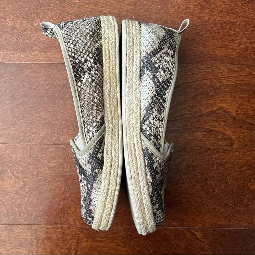 Clarks Azella Major Espadrille Slip-On Loafers, Faux Python Snakeskin, Size 9